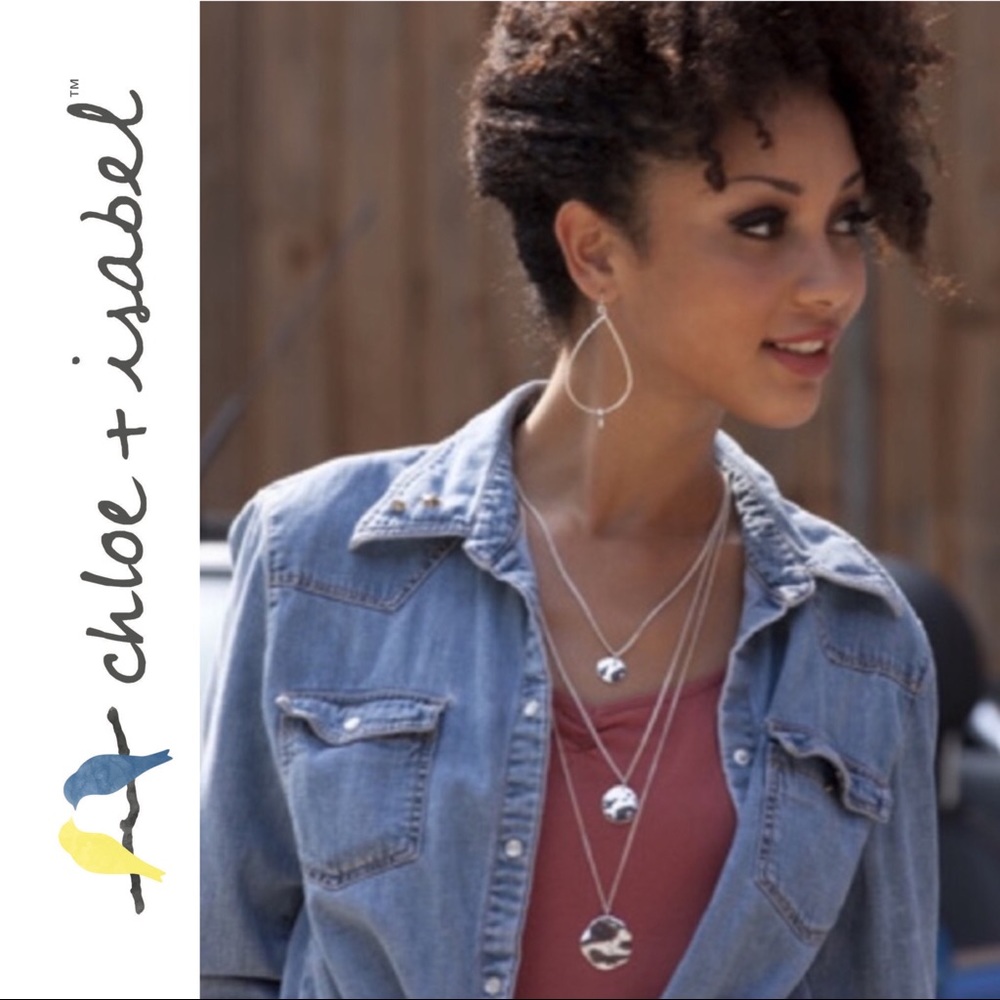 Chloe and Isabel three row paillette necklace